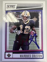 Saints Marques Colston Signed Card with COA