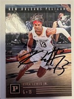 Pelicans Kira Lewis Jr. Signed Card with COA