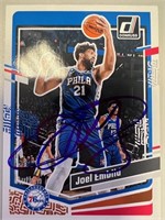 76ers Joel Embiid Signed Card with COA