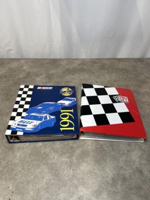 2 Binders of NASCAR trading cards from Maxx 1991