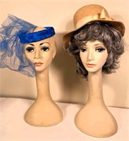2pcs- ladies modeling heads