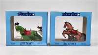 2) STARLUX KNIGHT ON HORSE FIGURES W/ BOX