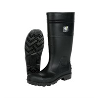 Sz 10 Mcr Safety 14 Pvc Boots  Steel Toe  Black  1