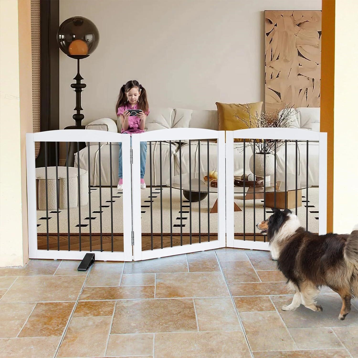 Foldable Indoor Dog Fence-3 Panels 60W x 24'H