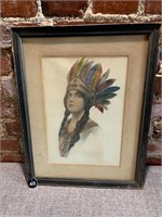 Vintage Tinted Indian Maiden, Schlesinger Bros.