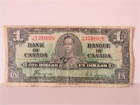 1937 BANK OF CANADA ONE DOLLAR BILL