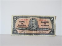 1937 BANK OF CANADA TWO  DOLLARS BILL