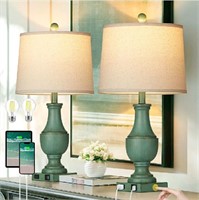 Farmhouse Table Lamps, Set of 2,  Touch Control Be