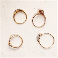 10KT GOLD AND DIAMOND RINGS