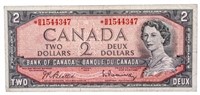 Bank of Canada 1954 $2 * Replacement