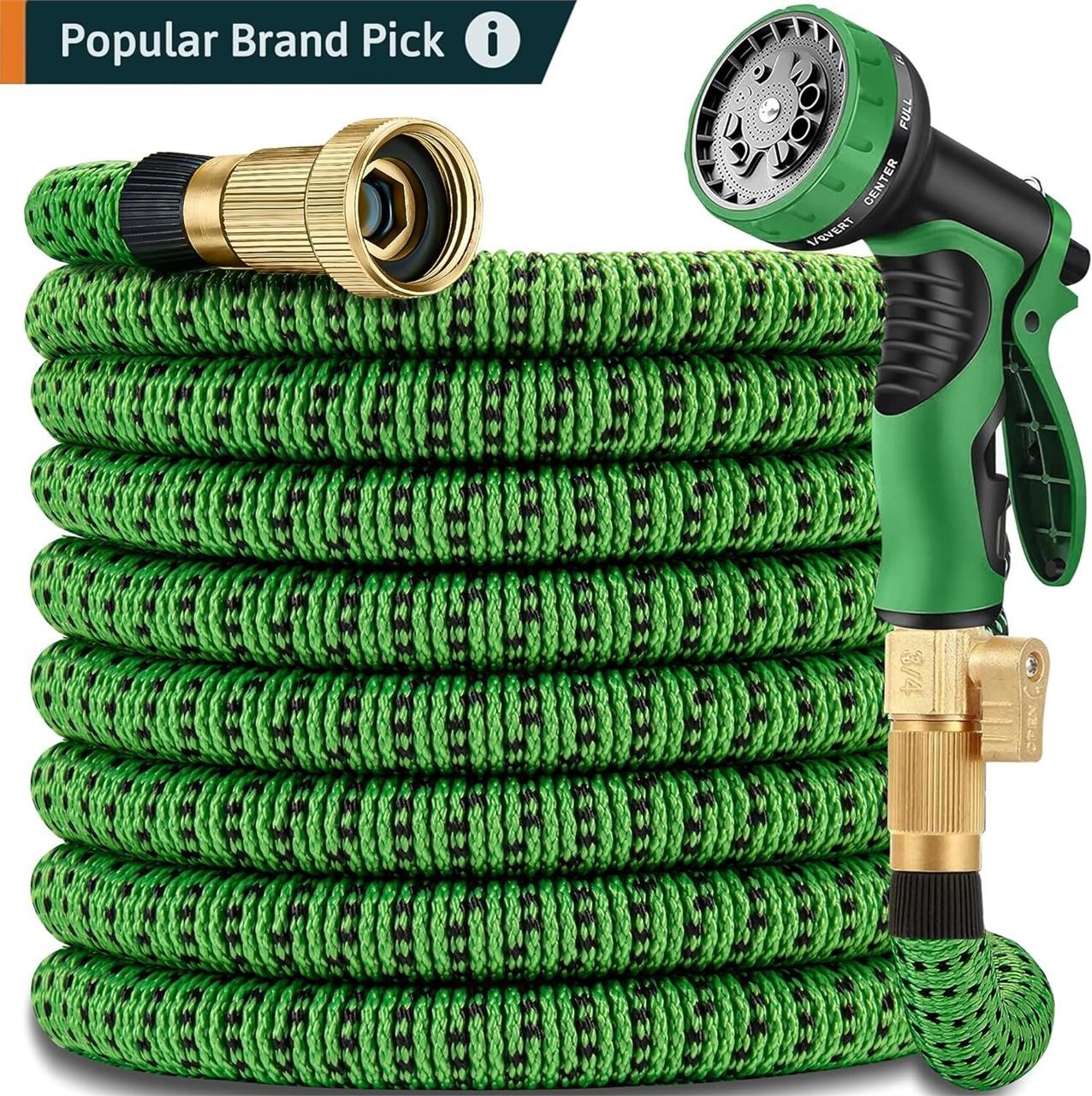 50 ft Expandable Garden Hose with 10 Function Spra