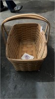 Wooden picnic basket
