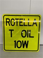 ROTELLA T OIL 10 W METAL SIGN