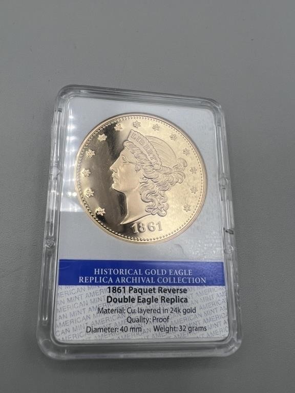gold layered replica coin