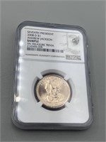 2008 Andrew Jackson dollar coin graded ngc