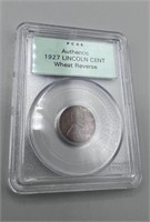 vintage PCGS 1927 wheat cent