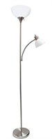 New Floor Lamp with Reading Light, Brushed steel