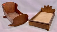 Doll bed - 11" x 22" (needs foot) / Doll cradle,