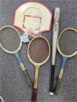 Tennis Rackets, Softball Bat