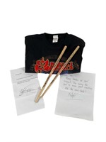 Nigel Glocker Signed Drumsticks Etc