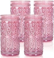 6 GLASSES! Drinking Highball Beverage Glass Cup,