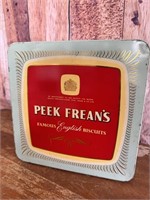 Vintage Teal Square Peek Frean's Cookie Tin
