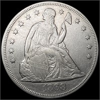 1868 Seated Liberty Dollar CLOSELY UNCIRCULATED