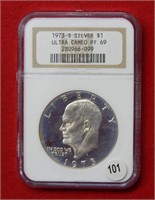 1973 S Eisenhower Silver Dollar NGC PF69 Ultra