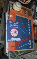 Baseball Lot,1956 Yankees program,signed ball