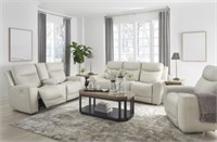 ASHLEY MINDANAO LEATHER PWR REC SOFA & LOVE SEAT