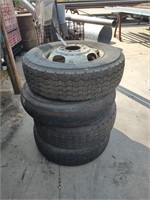 Large lot of tires and rims