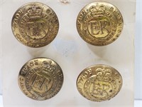 Lot of 4 Gaunt Canadian Engineers Buttons Brass