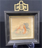 Vtg Chinese Wiseman Rice Paper Painting