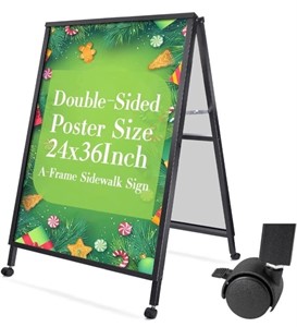 DOUBLE SIDED A FRAME SIDEWALK SIGN