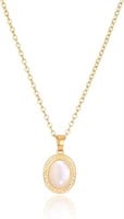 18k Gold-pl. Mother Of Pearl Necklace