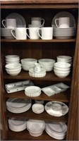 Very Lg. Set of White Porcelain Dishware