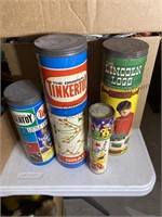 Vintage toys Tinker toy, lincolnlogs and a