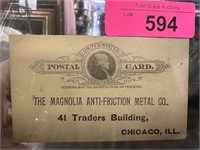 1889 POSTAL CARD MAGNOLIA METAL CHICAGO IL