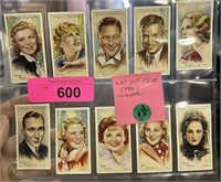 LOT OF VINTAGE TOBACCO CARDS FILM STARS PLAYERS