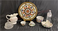 Cake Plate, Domed Butter & Assorted China