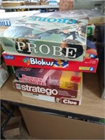 Vtg Board games Probe-Straqtego-Clue+more