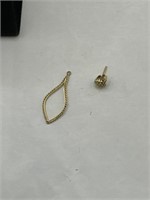 Tested 14k gold - 1 broken earring-1.0 gram