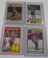 4x 1980's Wayne Gretzky 1980's Hockey cards