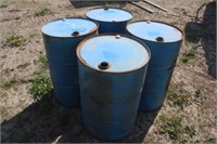 (4) Steel Bung Top Barrels, Approx 55Gal