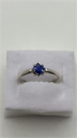 Sterling Silver Sapphire Ring 4.5