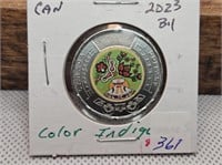 2023 CANADA TOONIE COLOURED INDIGENOUS COIN