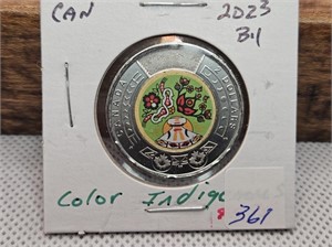 2023 CANADA TOONIE COLOURED INDIGENOUS COIN