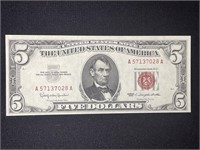 SERIES 1963 $5 RED SEAL $5