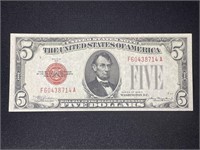 SERIES 1928-C $5 RED SEAL $5