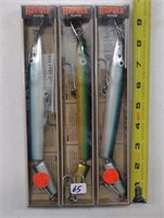 3 Rapala Fishing Lures 10" long-new in pkgs.